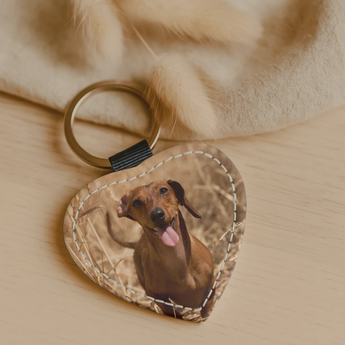 Faux Leather Keychain SHOP 6