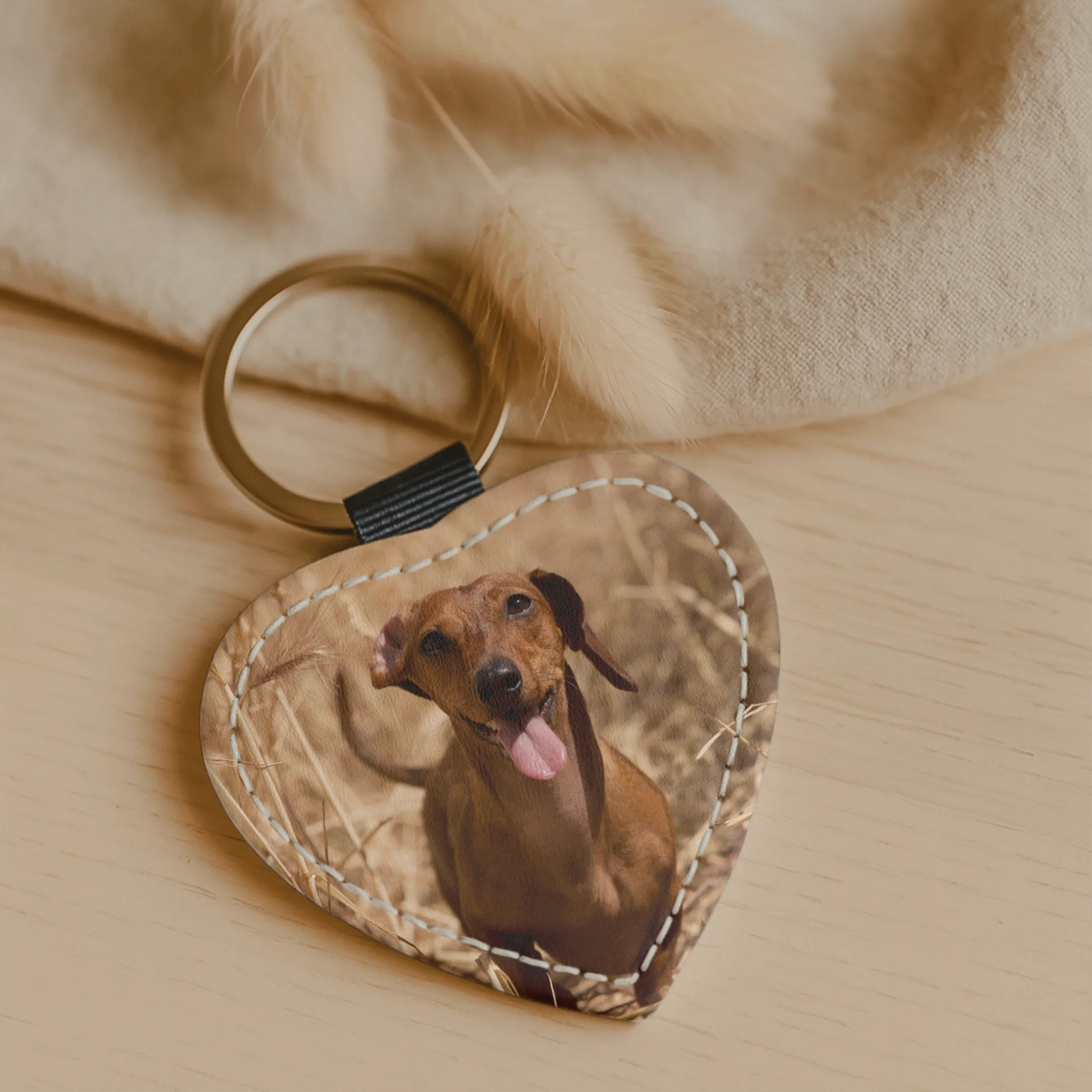Faux Leather Keychain SHOP 6