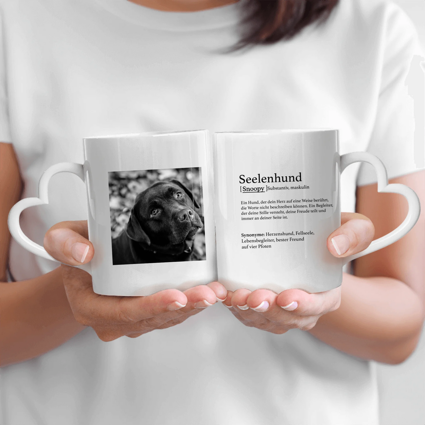 Personalisierte Tasse mit Hund oder Katze - Seelentier