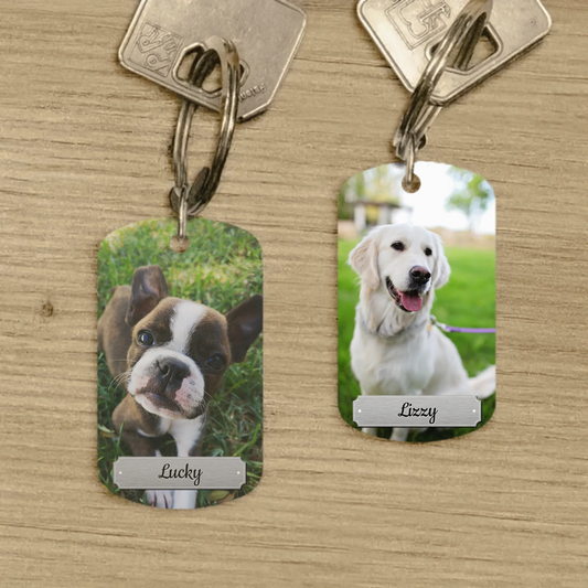 Personalisierter Schlüsselanhänger mit Hund oder Katze - Immer an meiner Seite