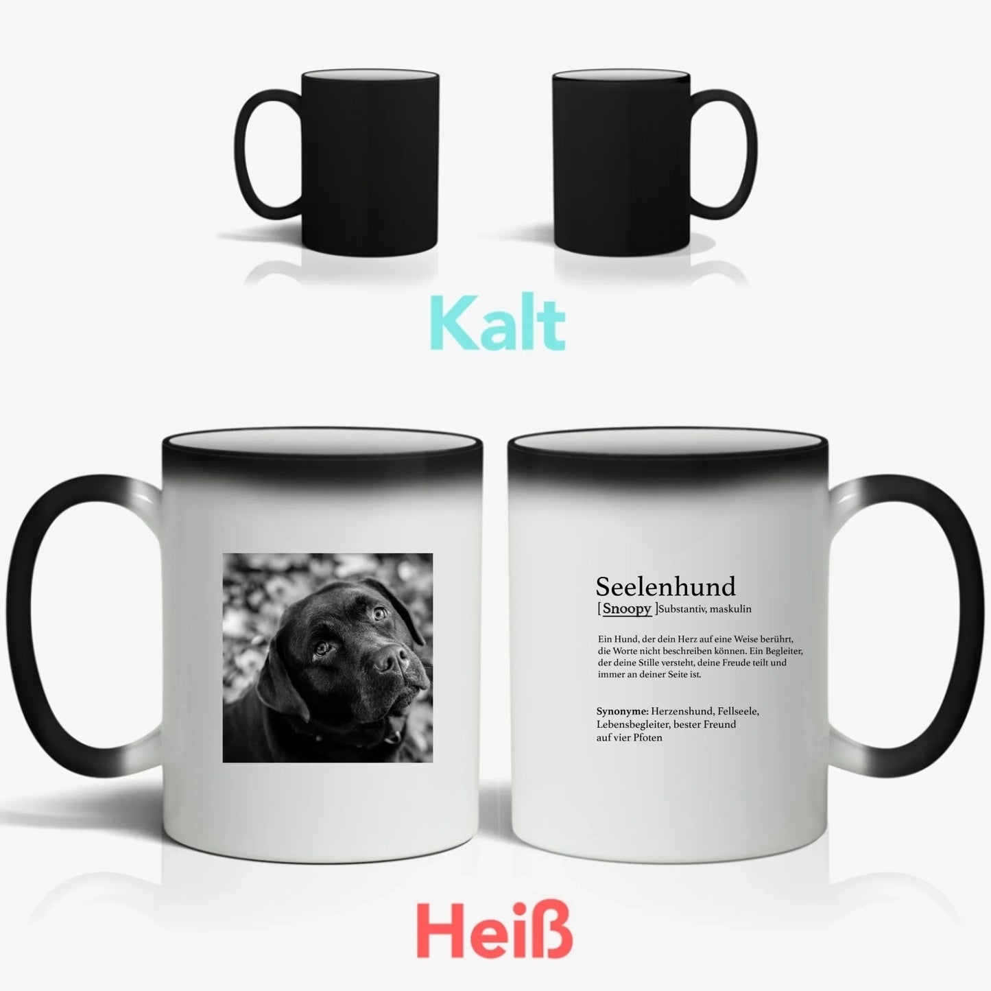 Personalisiert Tasse mit Hund oder Katze - Seelentier