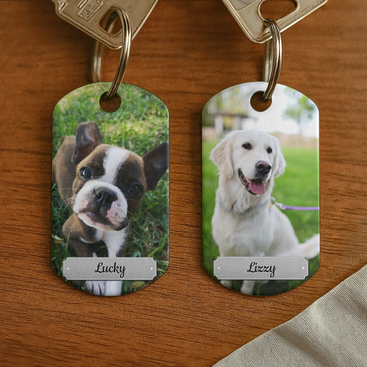 Personalisierter Schlüsselanhänger mit Hund oder Katze - Immer an meiner Seite